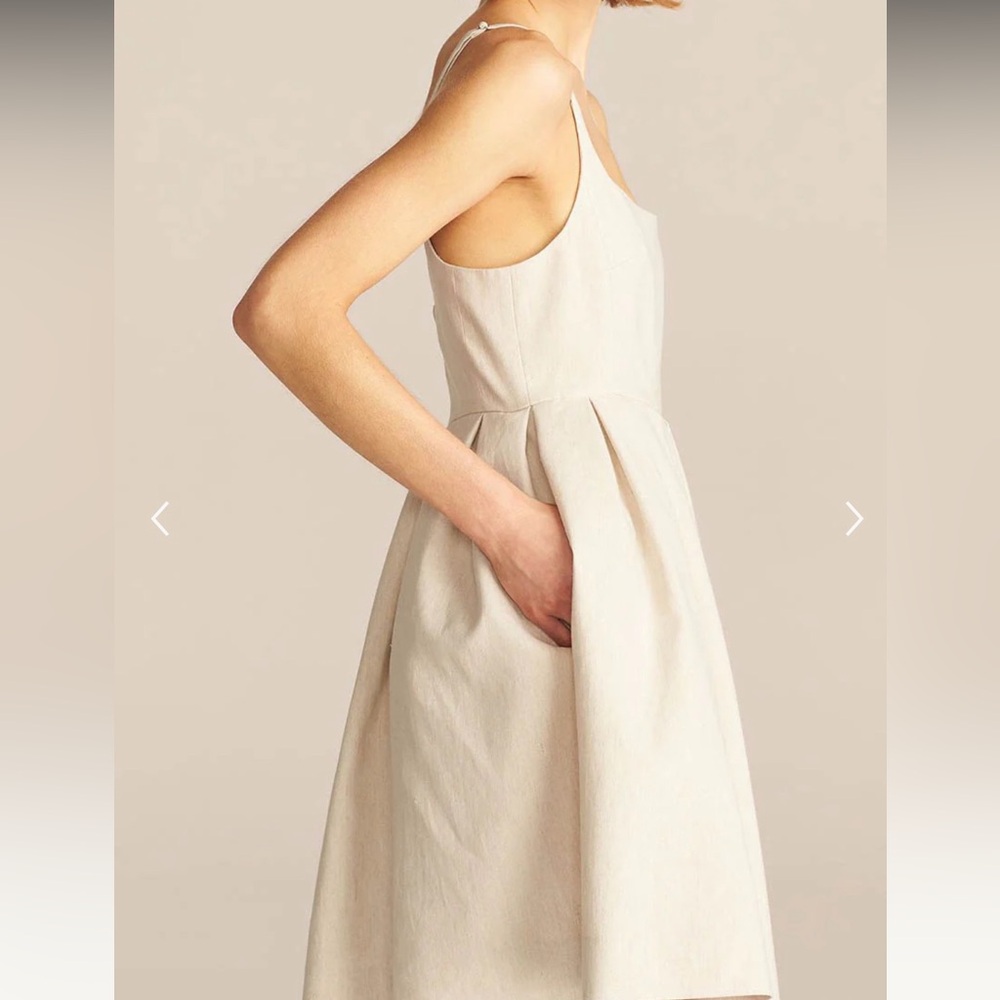 Rebecca Taylor linen romper, jumpsuit size 0 in Rye, cream - Picture 3 of 12